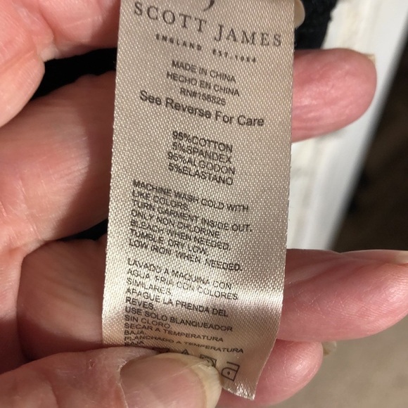 Men’s Scott James England Short Sleeve V Neck Popover Knit Upscale T Shirt S/S - Picture 8 of 10